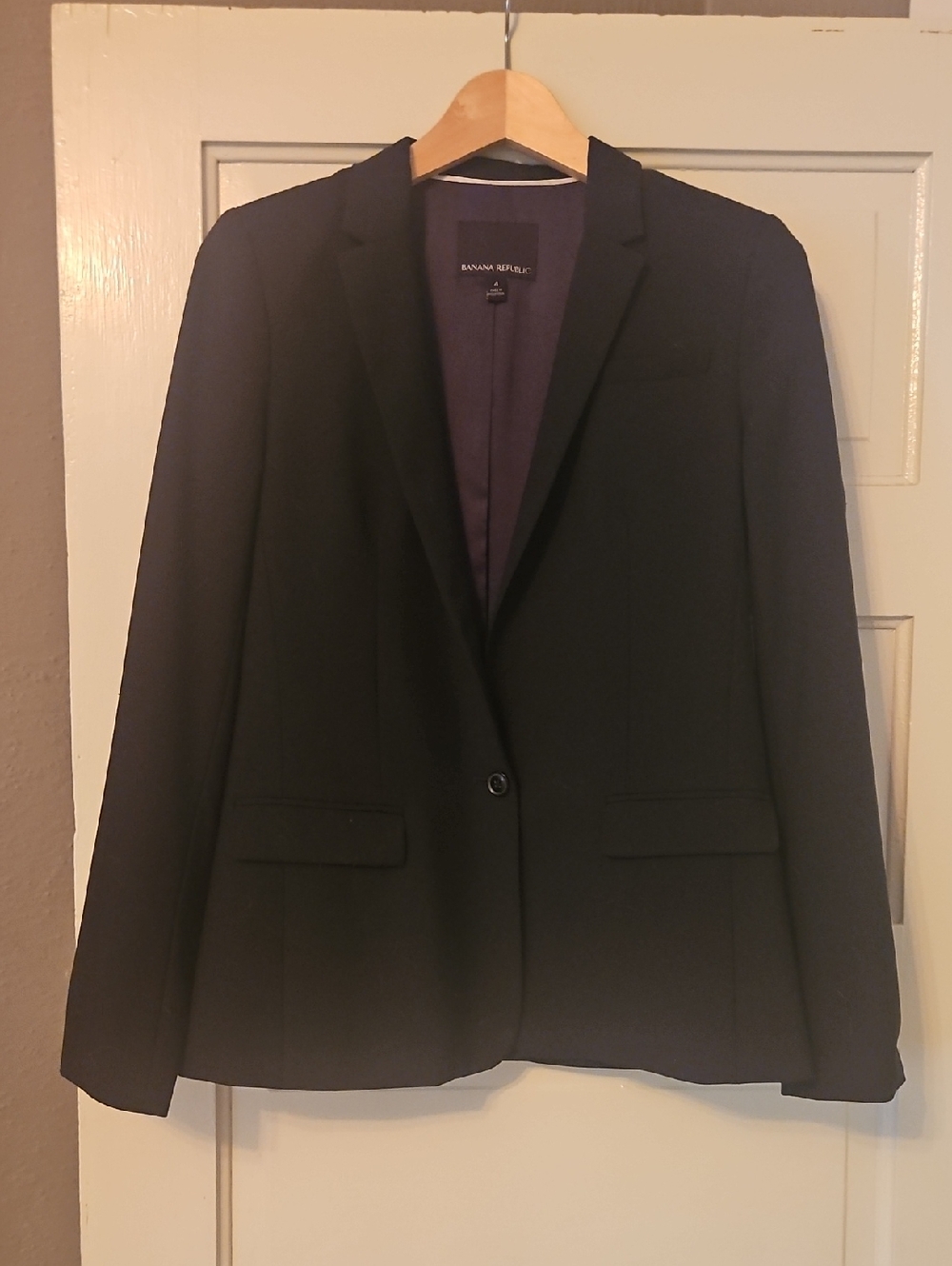 Banana Republic Black Single-Button Blazer
